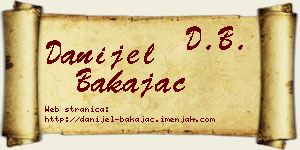 Danijel Bakajac vizit kartica